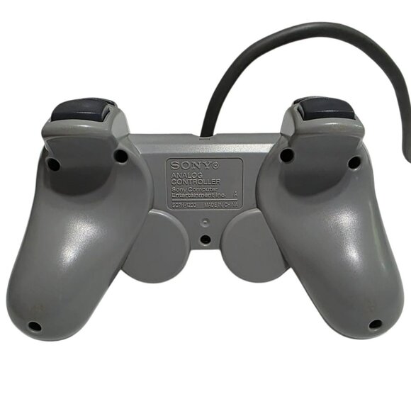 OEM Sony Playstation Video Game Controller Wired Analog Gray PS1 PS2 SCPH-1200 - Picture 2 of 13